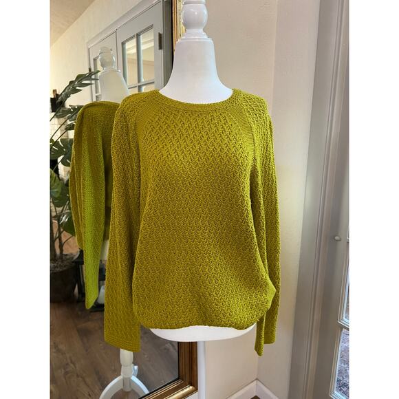Jones New York Signature Women's Sweater Chartreuse Size Large Pullover - Picture 1 of 6